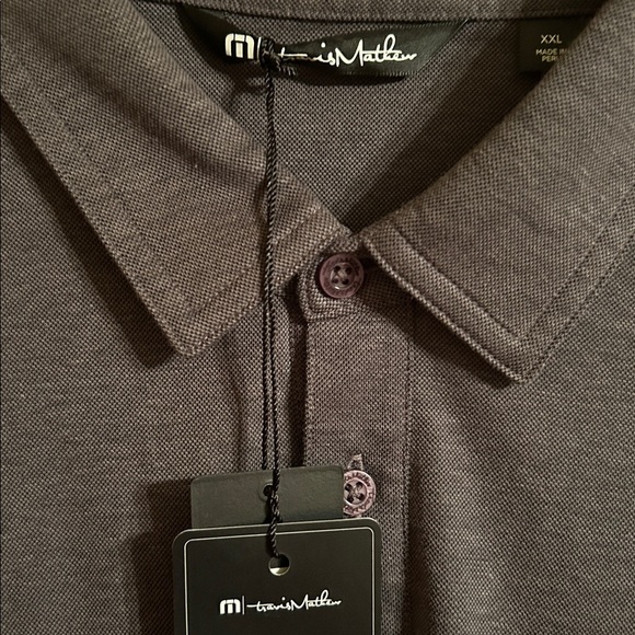 Travis Mathew Charcoal Polo Shirt NWT - Picture 2 of 8